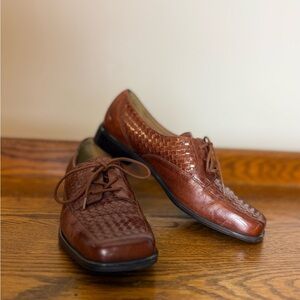 Women’s Trotters Lizzie Herringbone Woven Leather Lace-up Oxfords